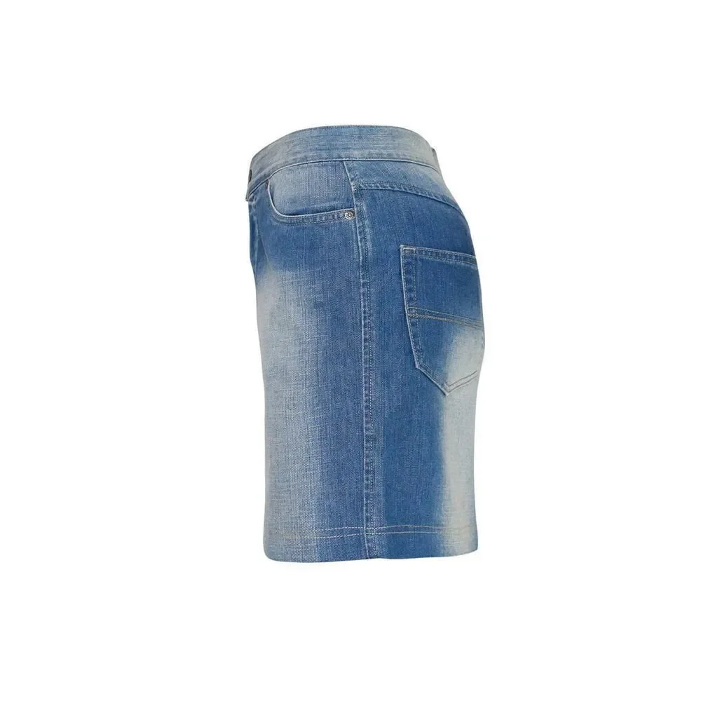 New GF FERRE Women US 28 Denim Pencil Washed Jean Skirt Classic Casual Look - Picture 7 of 14